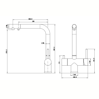 Смеситель для кухни Reflexion Lago RX9903GD брашированное золото